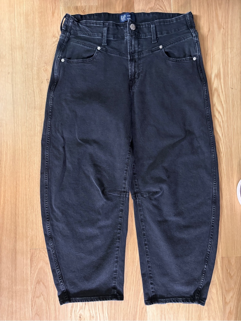 GAP Factory Black Barrel Jeans
